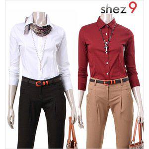 [쉬즈나인]스마트 면스판 기본 남방_