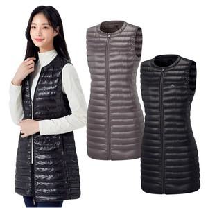 [하프클럽/콜핑]콜핑 1974VK578W 퀼팅 보온 구스다운 여자 경량 롱 패딩 조끼