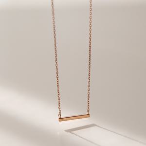 [기타]제이로렌 9N0903 로즈골드 막대바 데일리 실버목걸이