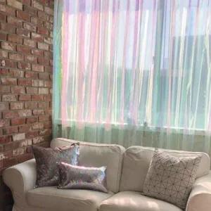 /메종텍스타일 오로라 홀로그램 나비주름 커튼 (140x230cm)