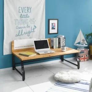 아트박스 아름이와다움이 나르샤 소나무원목 스틸 좌식책상 1200