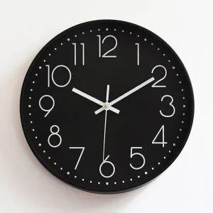 심플 무소음 인테리어 벽시계 (블랙)
