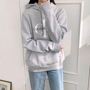 [Calvin Klein ]캘빈클라인 모노그램 CK 로고 기모 후드티셔츠