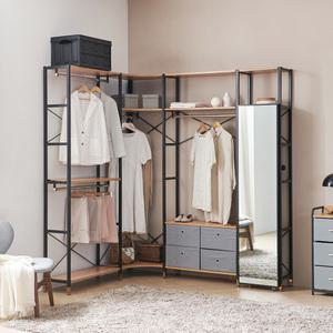 모던하임 W2600 거울 코너형 드레스룸 행거 시스템장