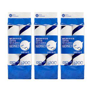 [월드크린] 돌돌이 대형 24cm 90회 리필 6p 청소 테이프 최장길이 18M 롤러 크리너