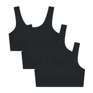 수아팜 주니어 프리컷 1단계 브라 3매 세트_블랙