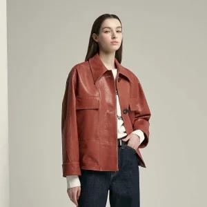 [리오벨][리오벨] 온리프랭크베지터블여성양가죽쟈켓