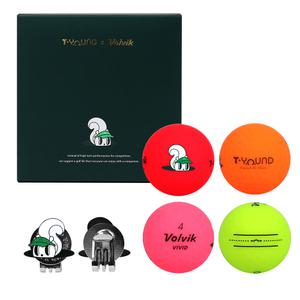 [티욘드]볼빅X티욘드 콜라보 비비드 볼마커 골프공 세트