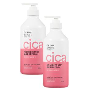 더마앤모어 시카 너리싱 민감두피 손상모 케어 컨디셔너 600ml x2개