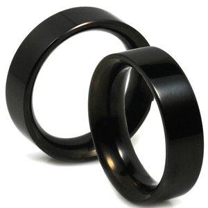 [타티아스]T-113 CO 블랙 티타늄 커플링 반지, 이니셜 무료, 무료배송, 맞춤제작, 평생 A/S