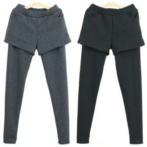 [하프클럽/]밍크털기모 반바지레깅스 겨울보온융 밴딩팬츠 여성캐주얼3부