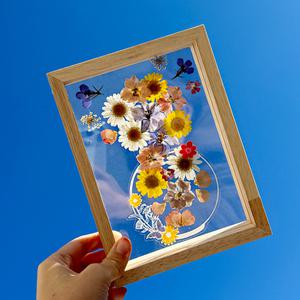 [오피스스쿨] 토단 원목 플라워 투명 액자 만들기 1인세트 4종 택1 DIY 압화소품 인테리어