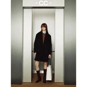 [롯데백화점]씨씨콜렉트 더블 브레스티드 하프코트 (C234MSG015)