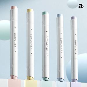 얇은 안 번지는 특이한 굵은 번지지않는 고체형 연한 형광펜 암기 펜