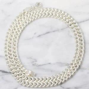 [차차실버]커브 4mm 925 남성 여성 은목걸이 실버 체인 남자 여자 펜던트 5돈목걸이