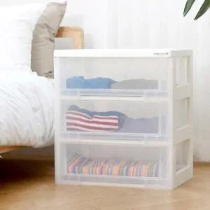 아트박스/보노하우스 블랑 모던 서랍장 3단 플라스틱 수납 정리함