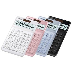 카시오 컬러 전자 계산기 JW-200SC 12자리 대형 LCD 큰화면 각도조절 수식 계산 칼라 메모리 태양열 건전지
