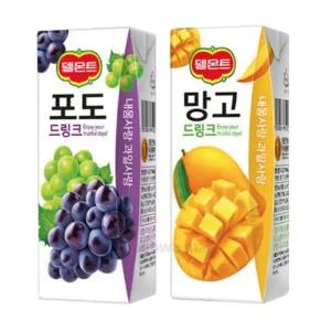 델몬트 드링크 190ml 망고x32팩+포도 32팩