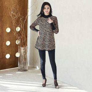 [NS홈쇼핑](우)[까르죠아]호피체크니트블라우스[34807588]