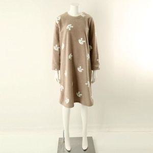 [갤러리아] [여]뽀송뽀송 극세사 강아지 홈웨어 원피스(VEV3877L_BR)