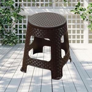 야외 라탄회전의자 1인용 행사용 원형 플라스틱 프라스틱 편의점 다크브라운/포장마차