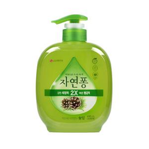 officeseller 주방세제 : 자연퐁 찌든때 걱정없는 솔잎 펌프용기 [490ml]