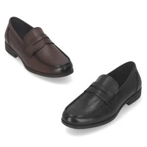 엘칸토 인텐스 남성 소가죽 U팁 페니 로퍼 드레스 2.5cm LCMD60I513