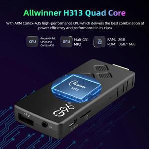 Q2 스마트 TV 스틱 안이드 130 Allwinner H313 2GB RAM 16GB 4K H265 24G  58G Wifi 박스 8GB 스트리밍 미