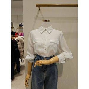 [갤러리아] [SI]옆트임 투포켓 쉬폰 블라우스(SXJ9041BB)