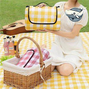 귀여운 체크패턴 피크닉매트 방수캠핑 돗자리 (WFGQDC9)