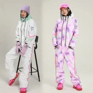 남자 여자 스키복 남성 여성 보드복 세트 여성용 원피스 스키 슈트 느슨한 야외 스노보드 두꺼운 따뜻한 방