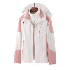 남자 여자 스키복 남성 여성 보드복 세트 콤비네이션 스키 팜므 야외 스프린트 수트 방수 3 in 1 루즈 코트