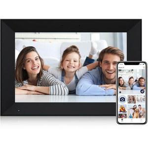 안나 벨라 디지털 액자 10.1인치 IPS HD 터치스크린 WiFi 스마트 액자, 16GB 스토리지, 자동 회전, 간편한 설정으로 AiMOR 앱 블랙을 통해 원격으로 사진이나 동영상을 공유할 수 있습니다
