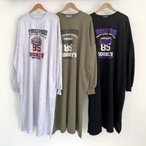 [아이우먼]빅사이즈긴팔원피스 S616L409 뉴욕오버핏면롱원피스 NM_P371699895
