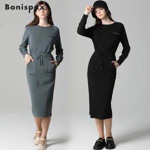 [보니스팍스][보니스팍스(Bonispax)] 라인배색 니트 스커트 (택가격 79000원)