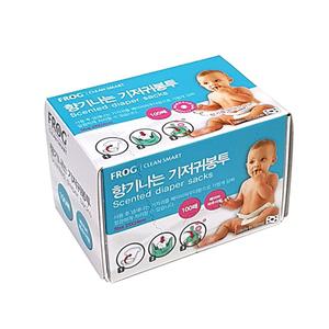 배변봉투 쓰레기봉투 향기나는 기저귀봉투 100매 위생봉투 베이비파우더향