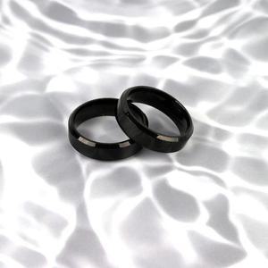 [BZJKFW76_4B]블랙 티타늄반지 커플반지 볼드라운드반지