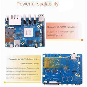 T07C-Orange Pi 5 Plus 16GB RAM RK3588 옥타 코어 2.5G 듀얼 네트워크 포트 액세서리 EU 플러그 PCIE 확장