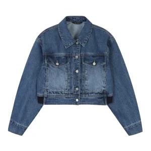 [롯데백화점]코데즈컴바인 배색 크랍 데님자켓 (CJA-DJ504W2)