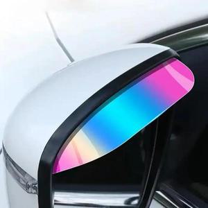 2pcs 범용 자동차 백미러 비 눈썹 탄소 섬유 후면보기 액세서리 방수 블레이드 스티커