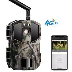 라이브 비디오 APP가 있는 SunGusoundor 사냥 트레일 카메라 무선 GSM 동물 사진 트랩 14MP 4G LTE 클라우드 APP 2 7K