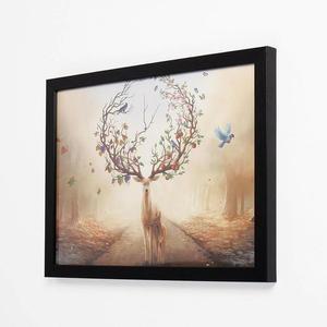 걸이형 두꺼러블비집 가리개 그림액자 40x30cm 사슴