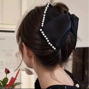 헤어핀 리본 쥬얼리 오드리햅번 올림머리 집게핀 바렛