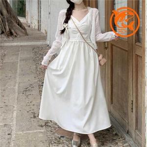 플레어라인 조절끈 미니원피스 니트 편안한 여름 (3pfSG)