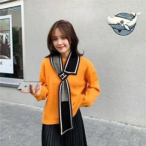 여성 미니 숏 머플러 세련된 스타일 감각적인-WFGYQXC