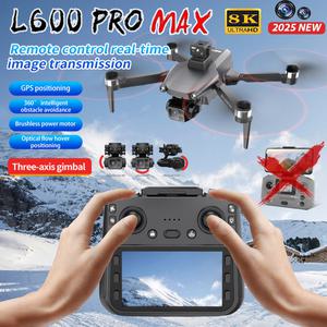 촬영드론 L600 PRO MAX GPS 드론 8K 전문 HD 카메라 3축 짐벌 FPV Dron 스크린 제어 장애물 회피 RC 쿼드콥