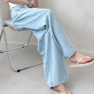 [신세계라이브쇼핑][옷자락] 여자 여름 커브드 사선절개 키큰녀 청바지