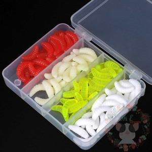 옥이드림 루어 낚시 웜 100EA 낚시웜 빙어먹이 지렁이미끼