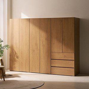 [보루네오]수도권무료 국내생산 LPM 푸시형 2400 옷장세트 BJ3121