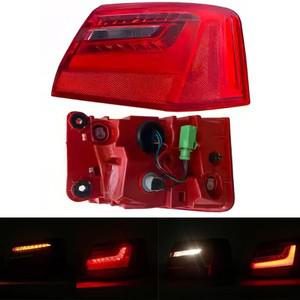 티구안 테일램프 아우디 A6 C7 세단 용 LED 후면 테일 라이트 2012-2015 2013 반전 브레이크 경고 신호등